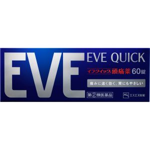 日本直邮 白兔 EVE QUICK 头痛药 60 片 快速缓解头痛