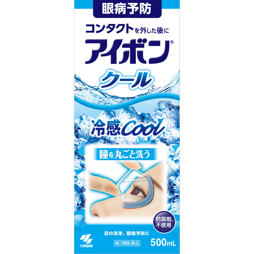 日本直邮 小林制药 Eyebon Cool清凉洗眼液 500ml【第3类医药品】