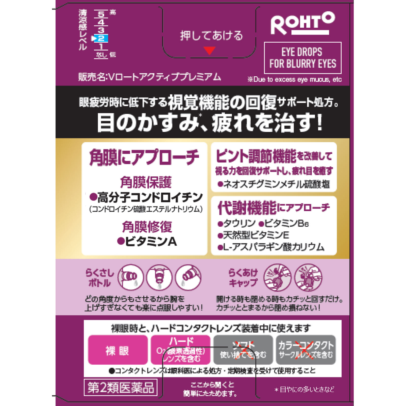 日本直邮 乐敦制药 V Rohto Active Premium眼药水 15ml【第2类医药品】 - 图片 5